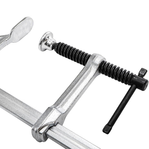 SOUJOY bar clamp showing removable end-stop for quick spreader setup