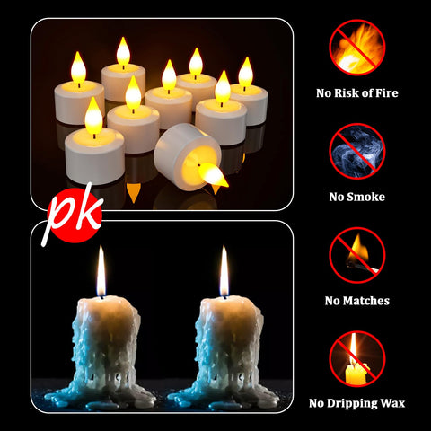 SoulBay compact tea lights fit any décor, easy to place.