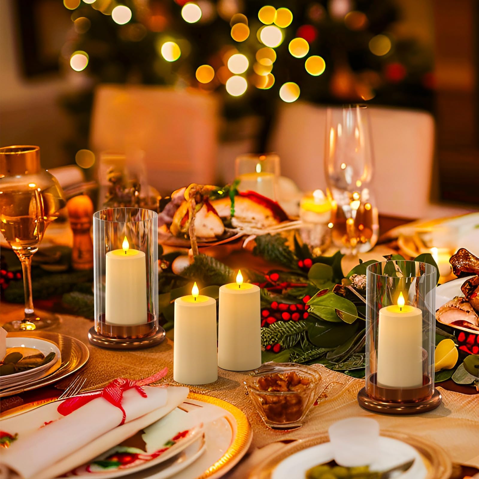 SoulBay flameless candles enhance indoor and outdoor decor