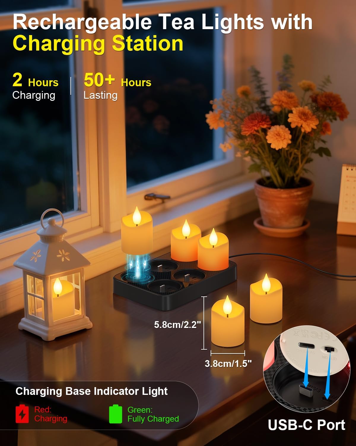 SoulBay flameless candle remote control for effortless brightness and flicker adjustments