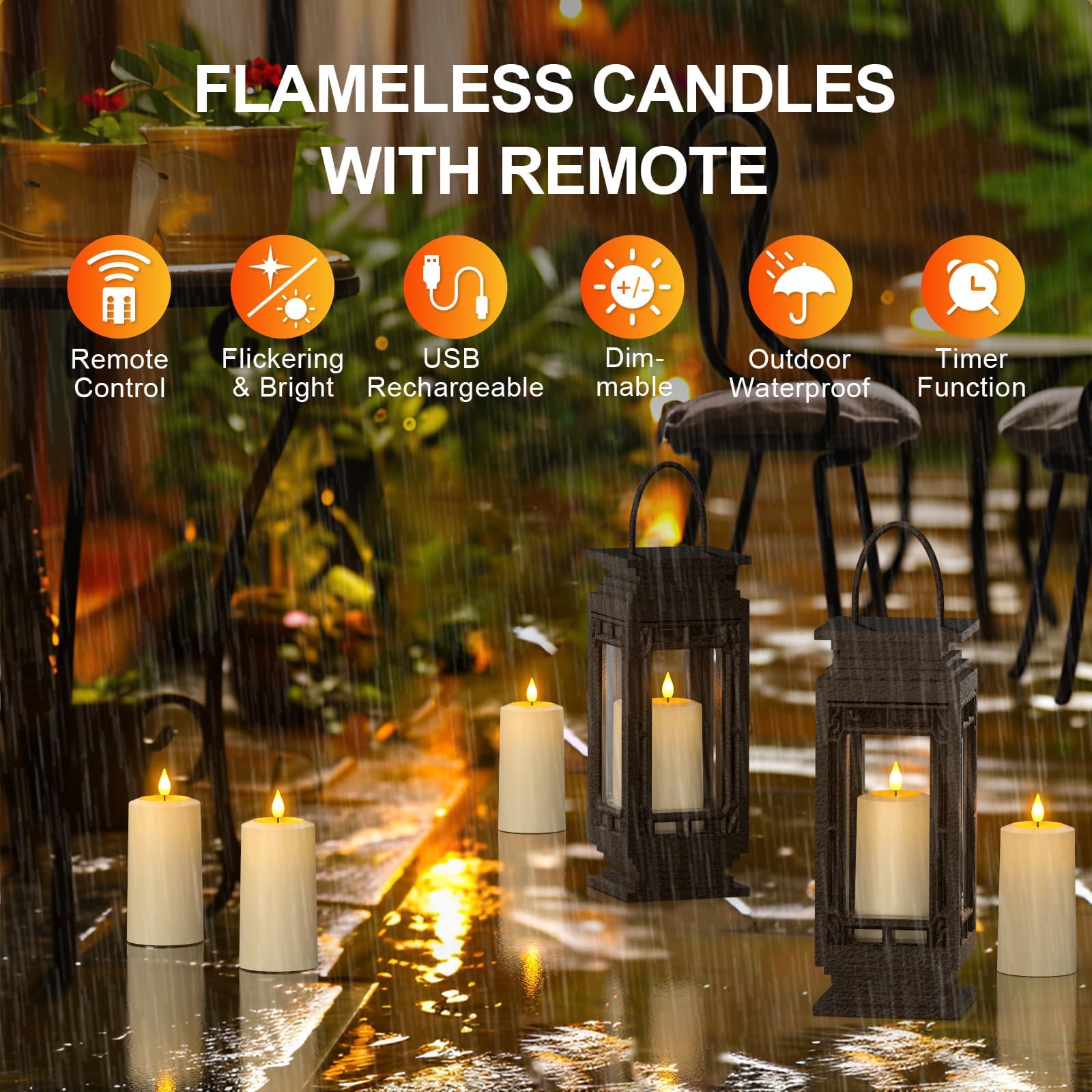 SoulBay candle USB rechargeable for mess-free power