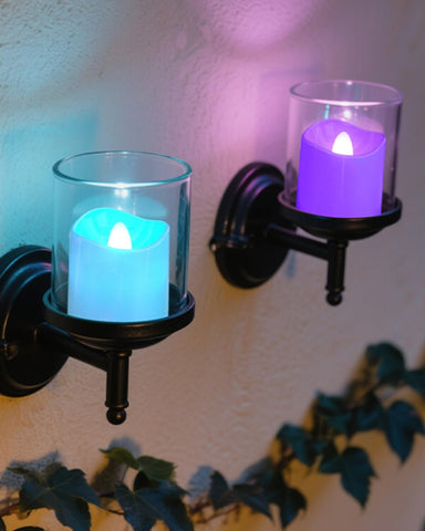 SoulBay LED flicker tea light in color-changing mode for mood lighting