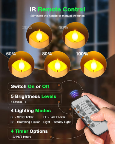 SoulBay rechargeable candles deliver 40-50 hours of light per full charge.