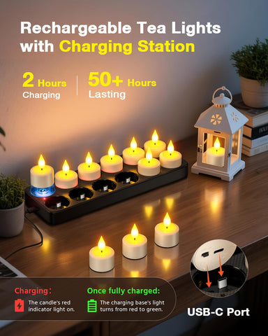 SoulBay rechargeable tea light delivering long runtime for gatherings