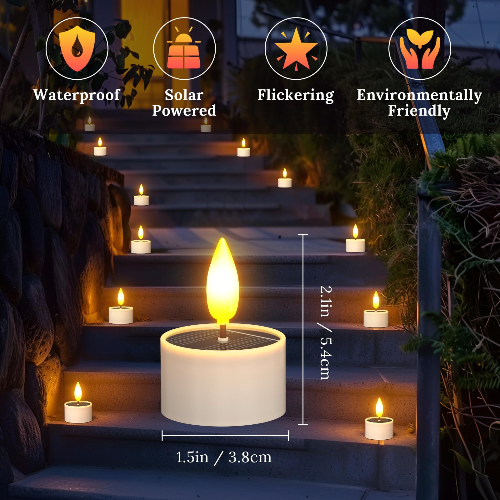 SoulBay decorative tea light for garden jars and displays.