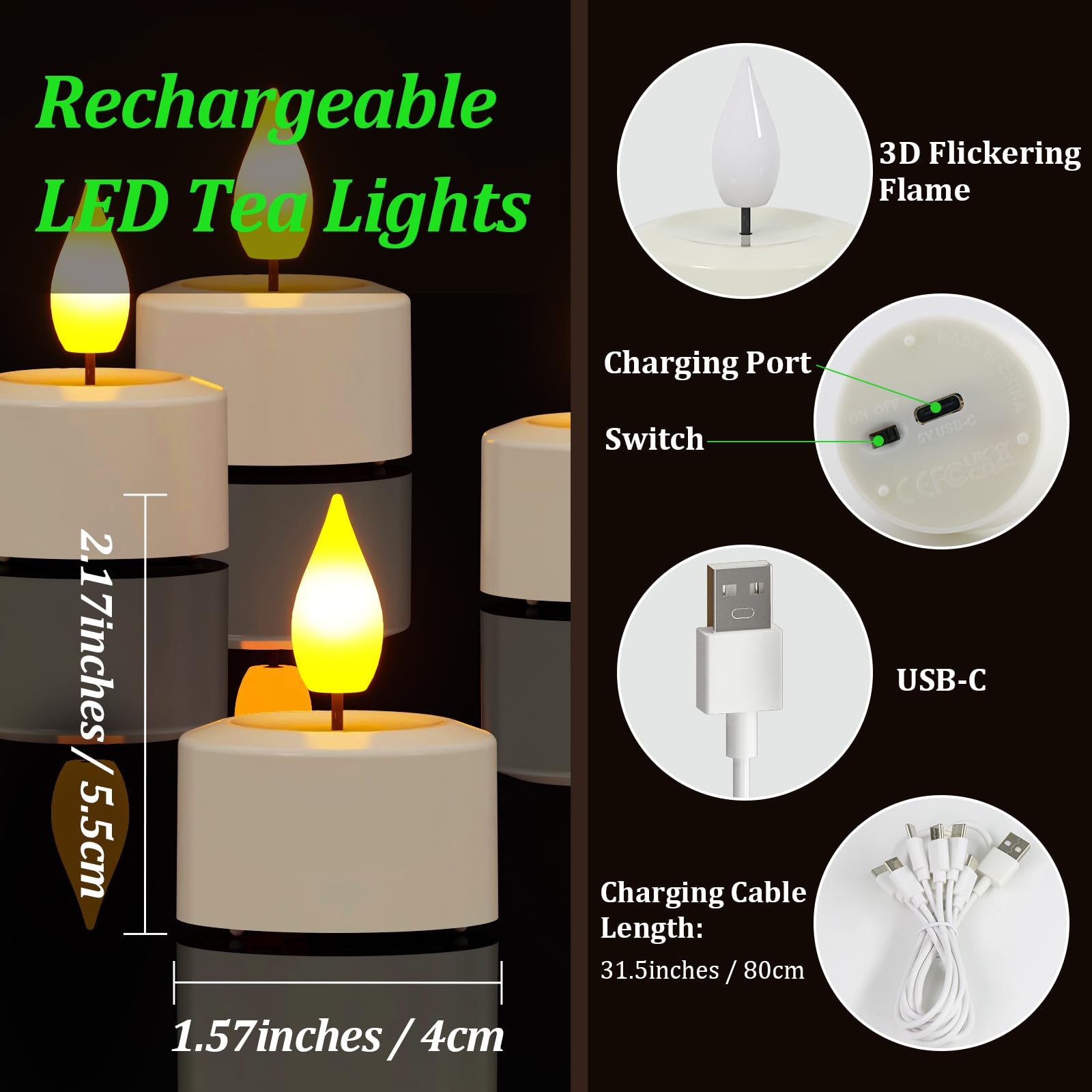 SoulBay rechargeable candles serve as reliable emergency lighting during outages.