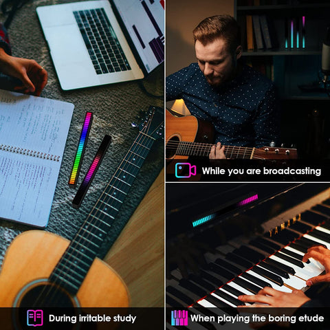 Soulpunk music-sync LED light displaying vibrant colors across 15 modes.