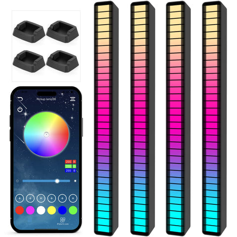 Soulpunk RGB rechargeable light glows in an ambient setup, syncing with music.