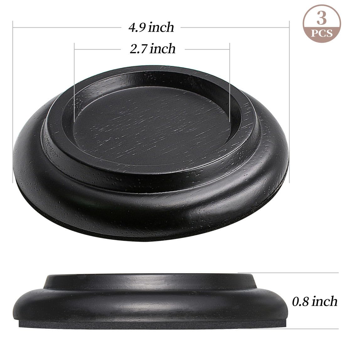 Sound Harbor floor protection cups keep furniture steady while moving casters.