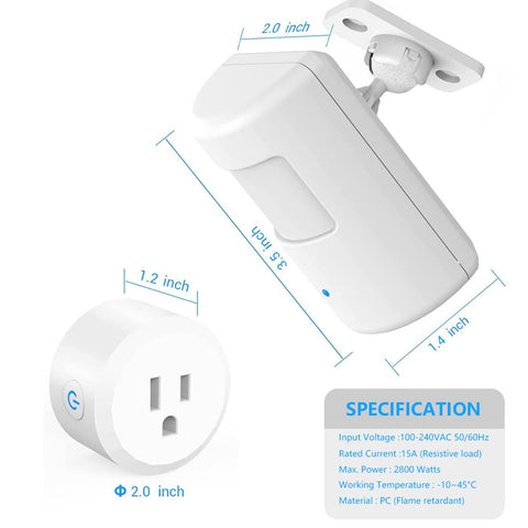 Souphran motion sensor tilting 90 degrees for flexible mounting.