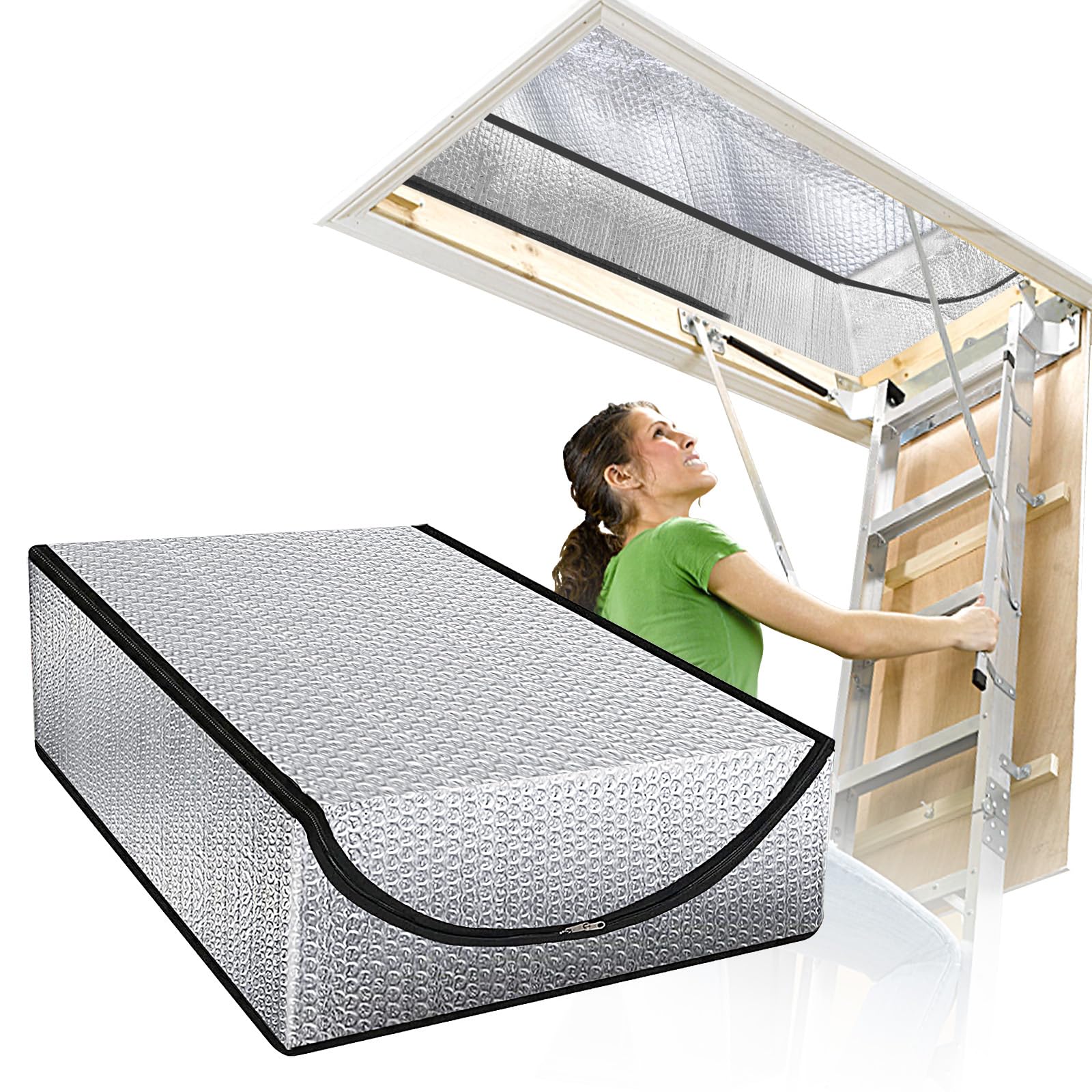 Souroyea attic door insulation cover fits 25x54x11 inches and reduces drafts