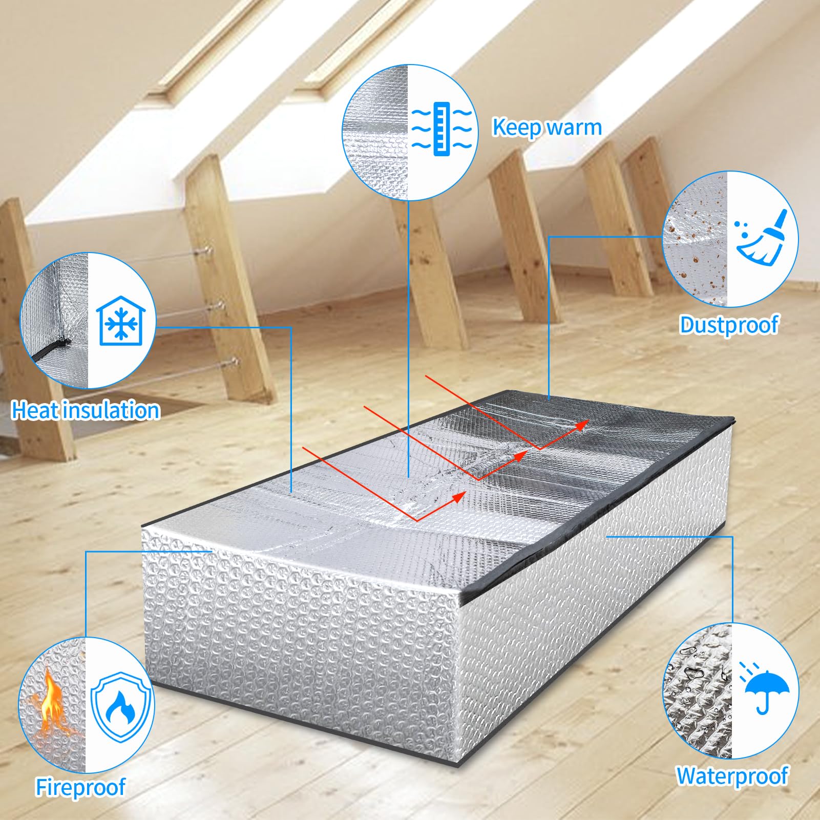 Souroyea energy-saving attic cover helps keep spaces cooler or warmer