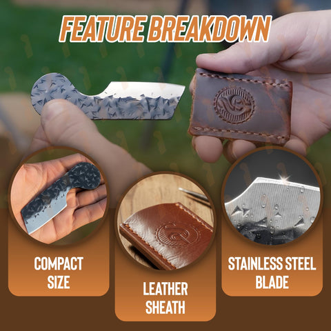 Southern Trapper mini pocket knife in pocket for easy, on-the-go access.