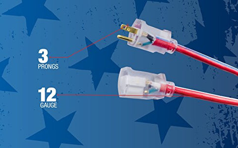Long 100 ft reach reduces daisy-chaining and keeps work areas tidy.