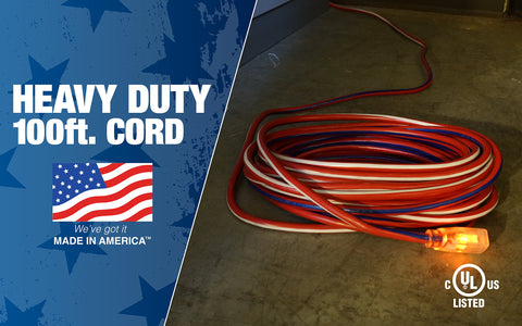 Southwire 12 gauge SJTW cord offering flexibility and durability for tools.