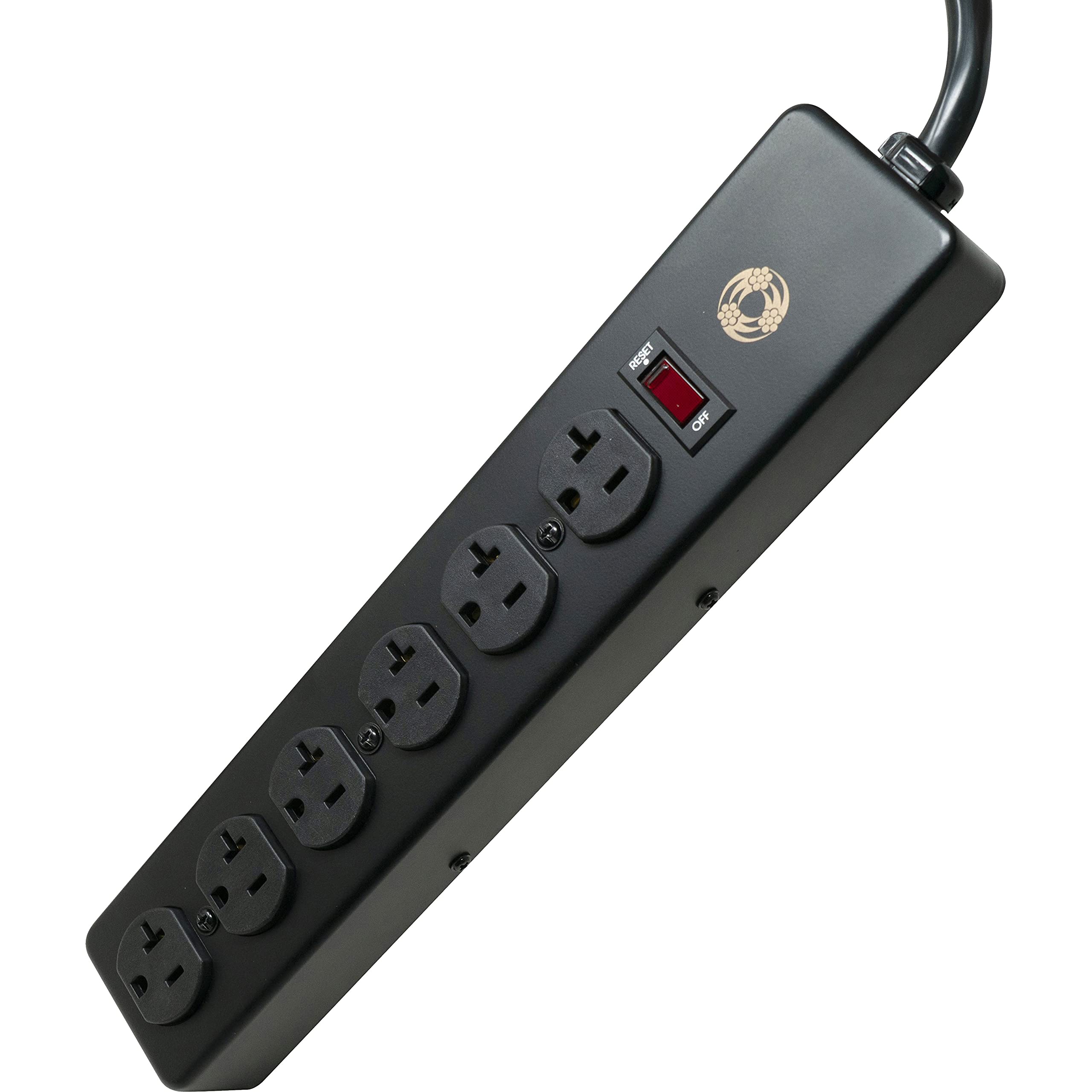 Southwire 5120 all-metal power strip with six outlets for heavy-duty multitasking.