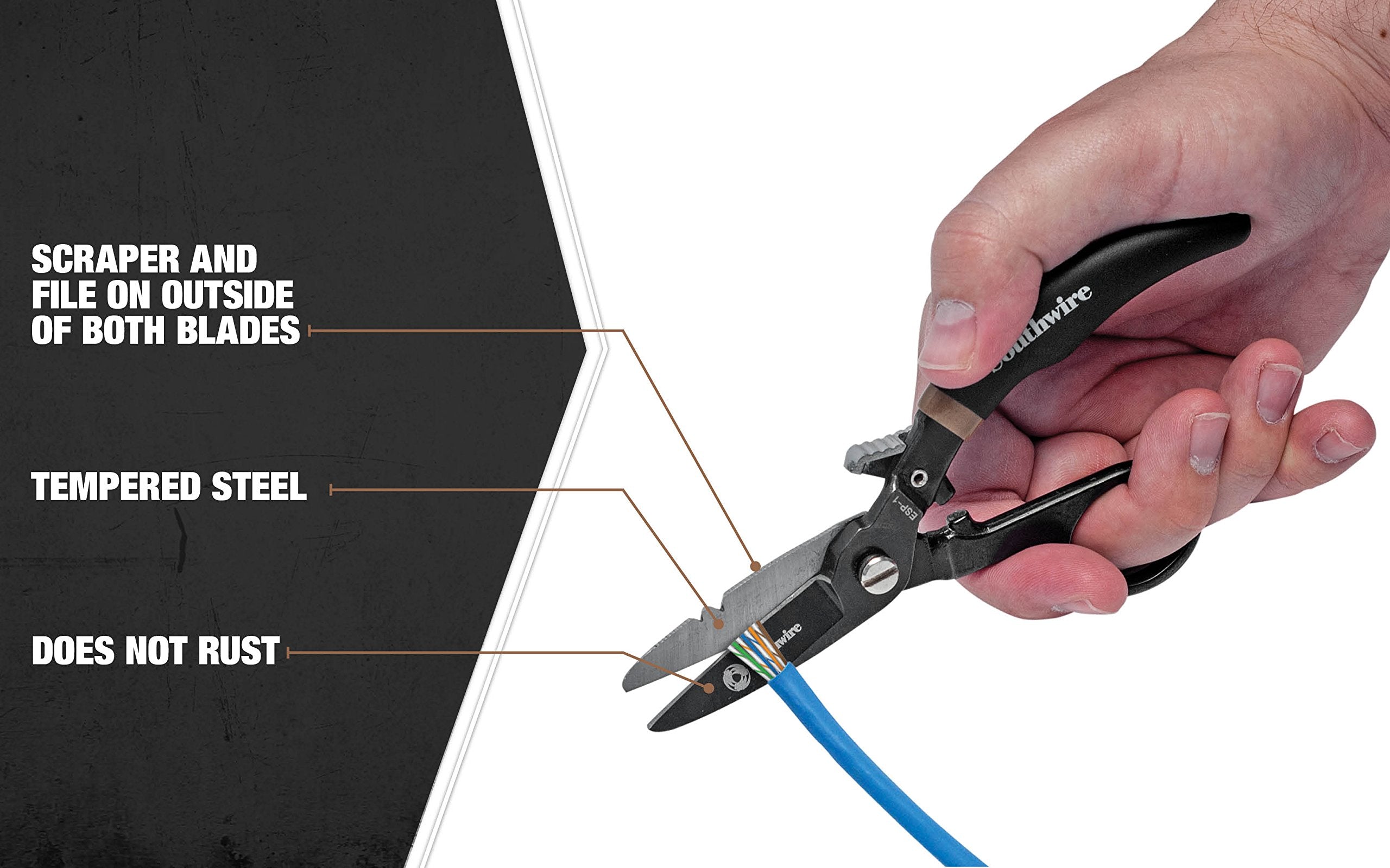 Southwire ESP-1 textured grip for comfortable, controlled handling
