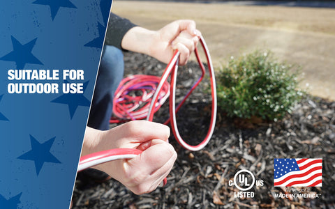 Southwire outdoor extension cord ideal for jobsite, workshop, or yard tasks.