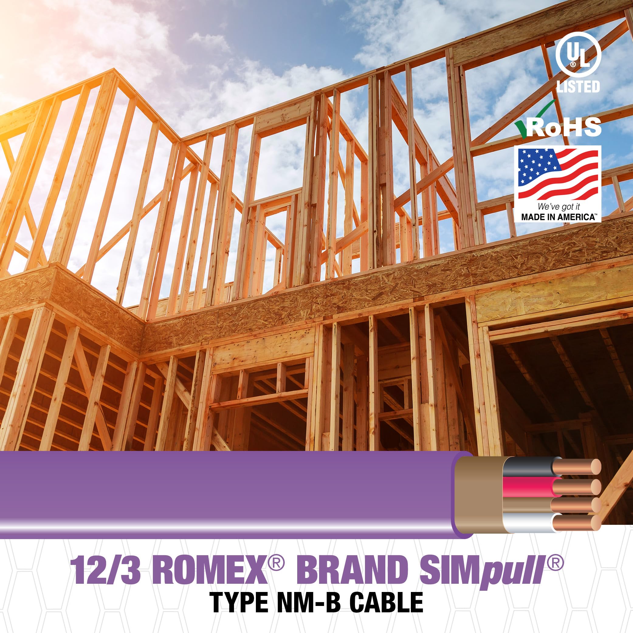 Southwire Romex SIMpull NM-B fits air voids in dry masonry walls.