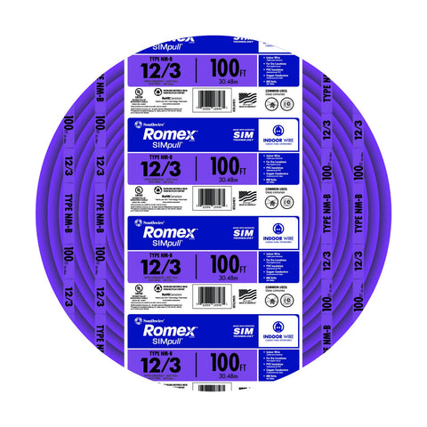 Southwire Romex SIMpull patented cable jacket eases pulling and stripping tasks