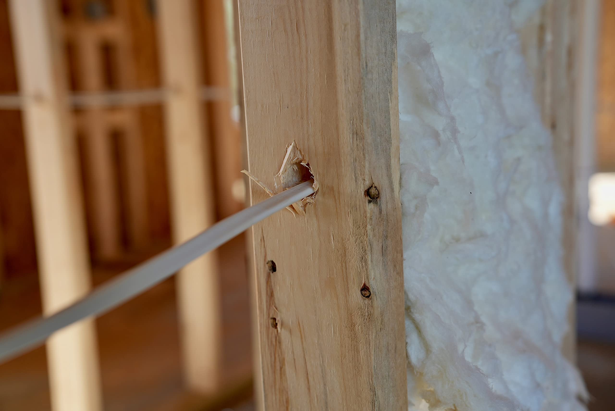 ROMEX wall installation in dry location shown for above-ground use.