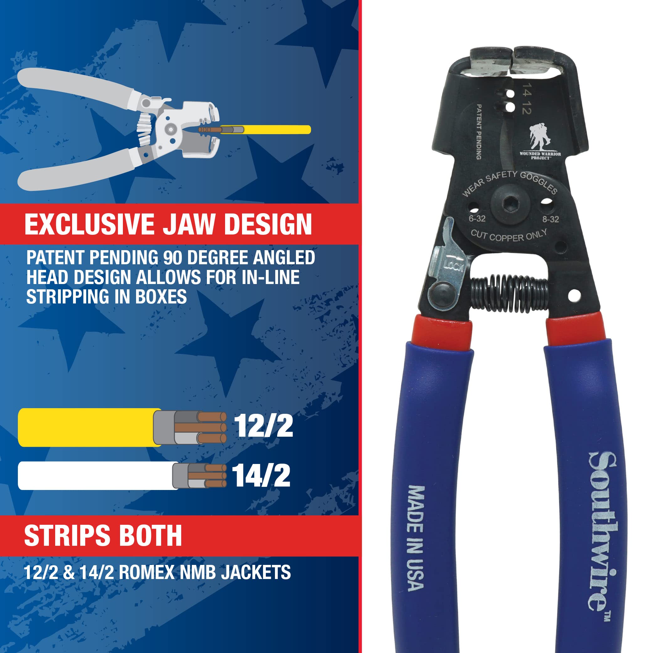 Double-dipped spring-loaded handles offer comfortable operation