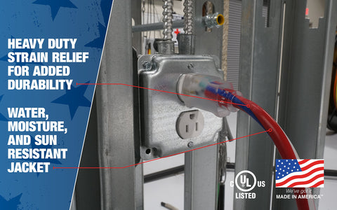 Southwire yard and workshop extension cord withstands weather for reliable power.
