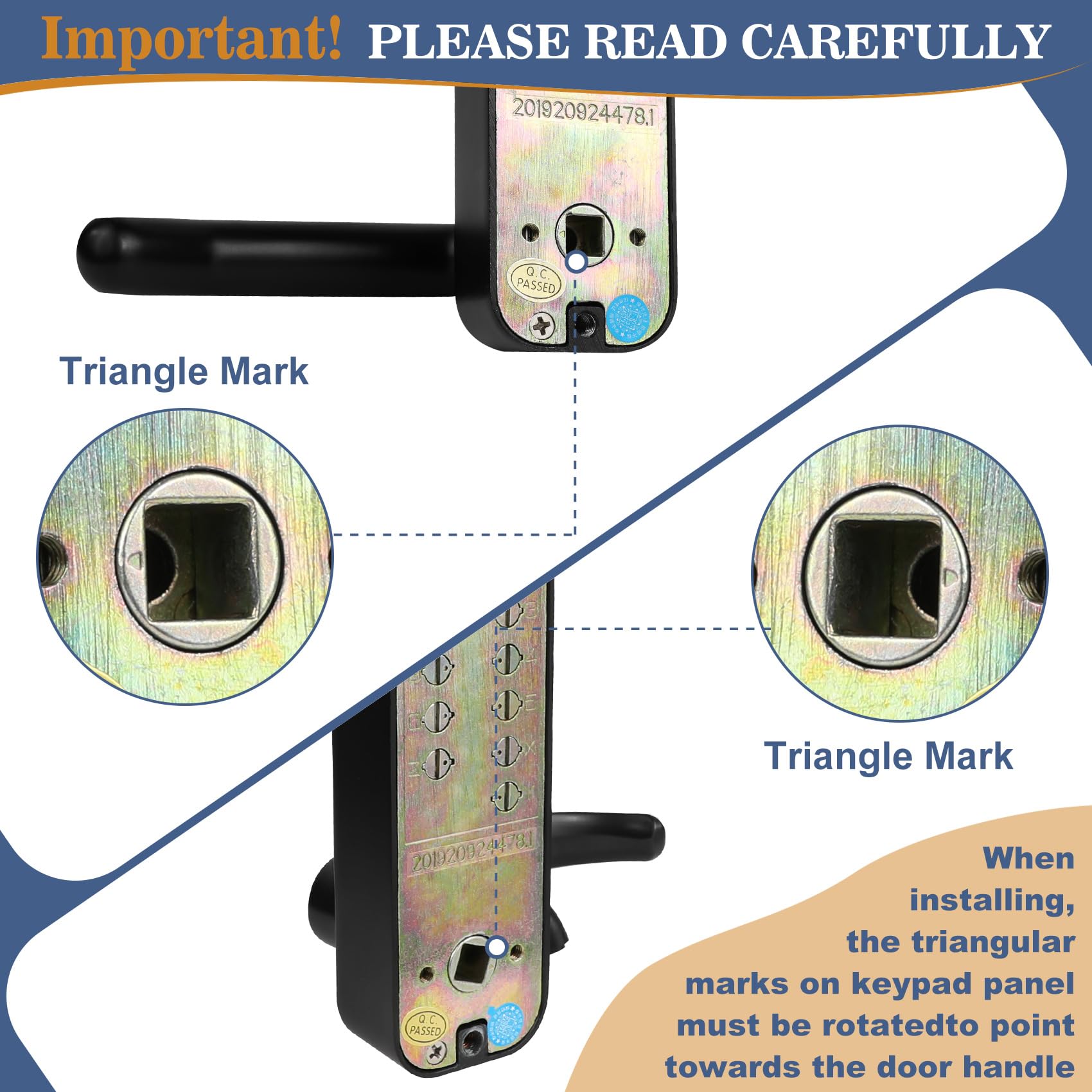 Souyou lock adjustable handle direction for left or right door placements.