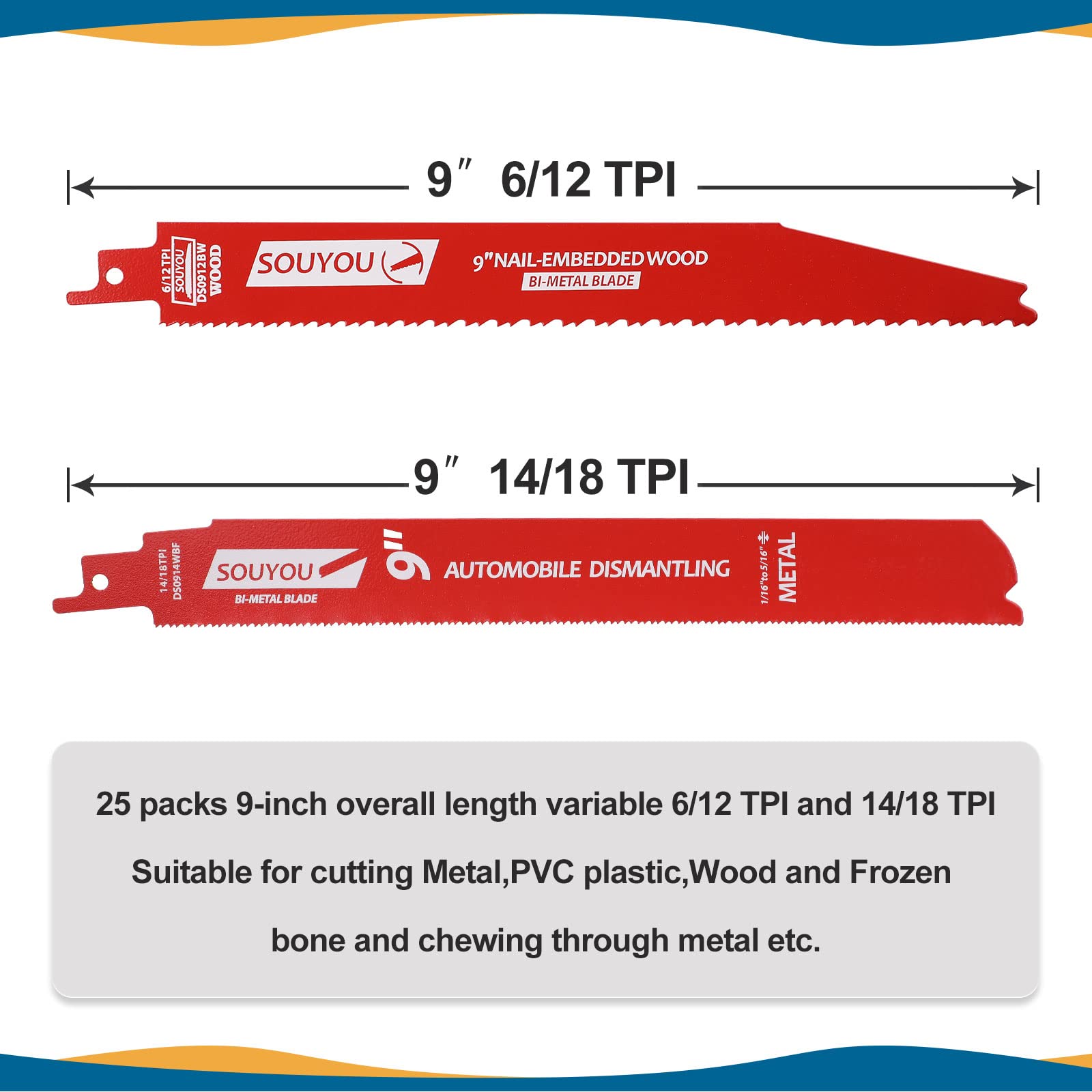Souyou blade cutting embedded wood and metal with precision