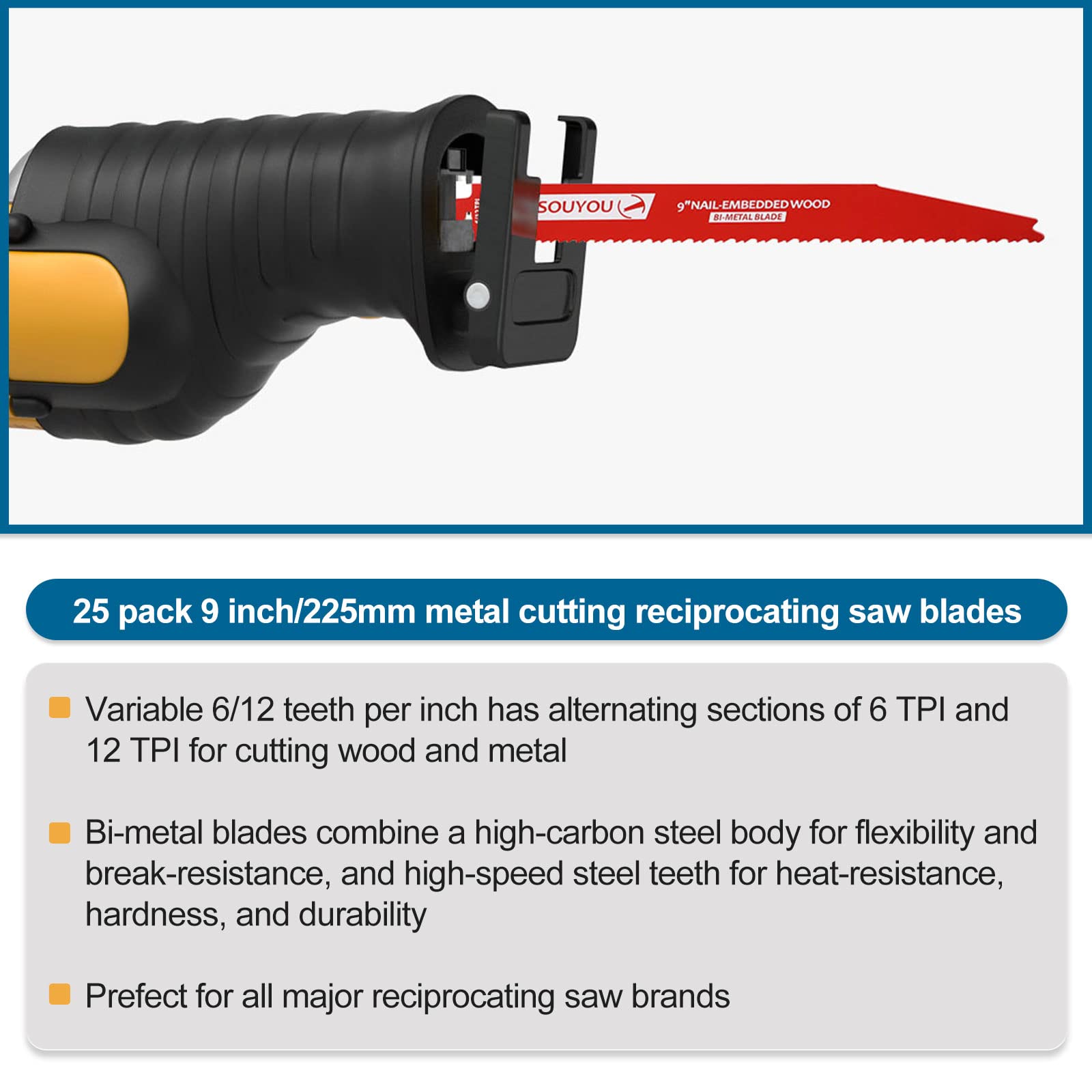 Souyou blades cutting PVC, pallets, and similar materials efficiently