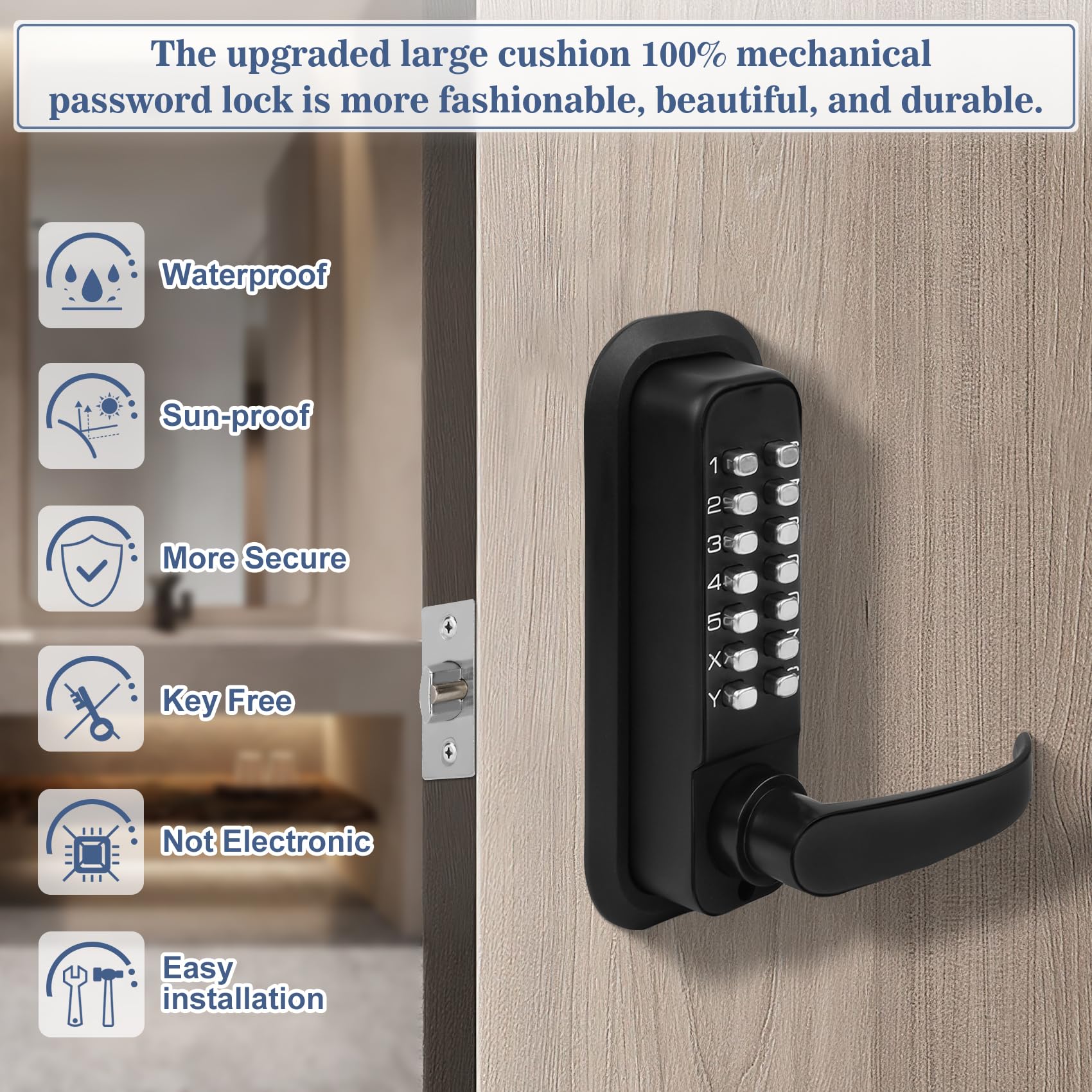 Souyou double-sided lock side installation demonstrates slim profile for easy mounting in tight spaces.