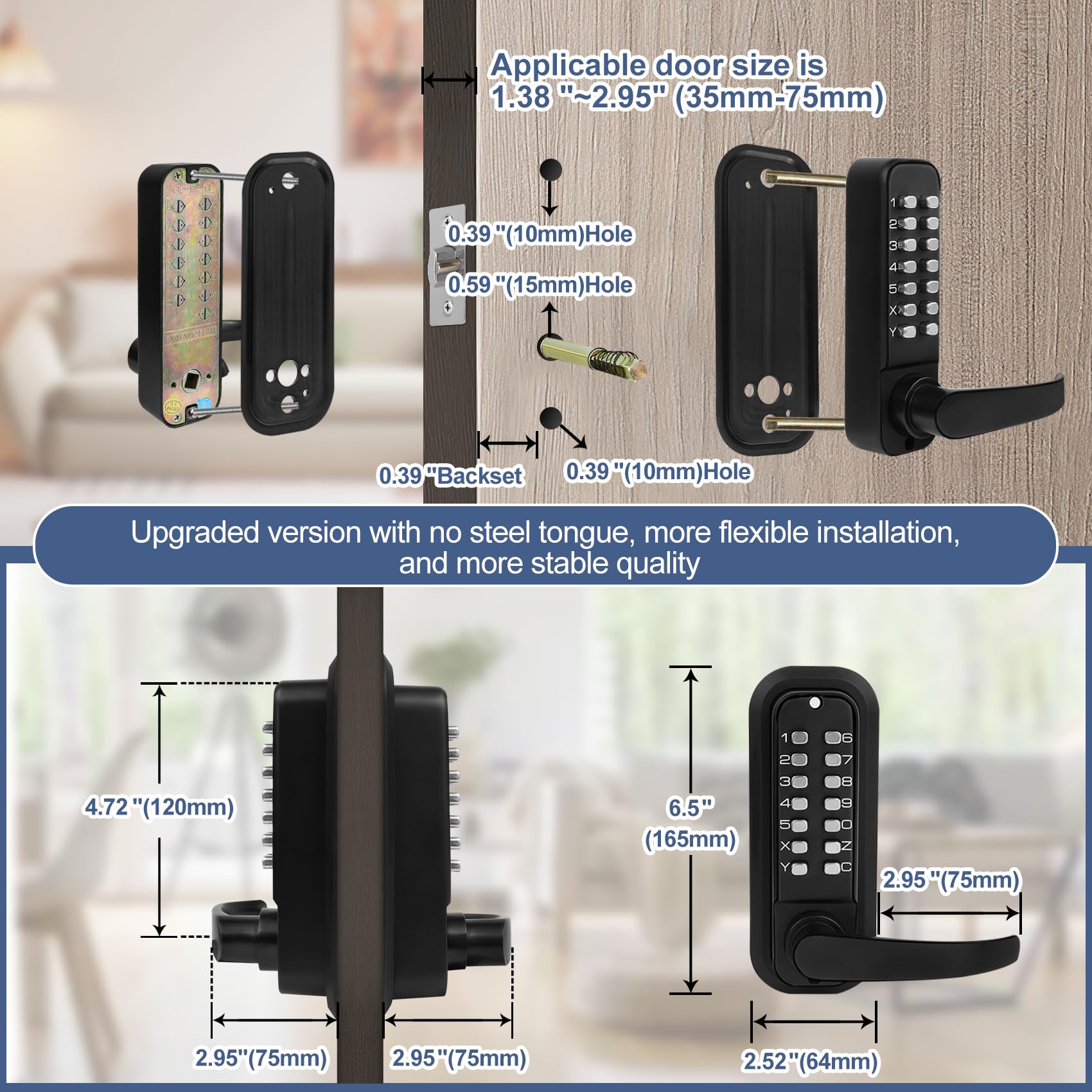 Souyou lock panel password update feature streamlines changes without removal.