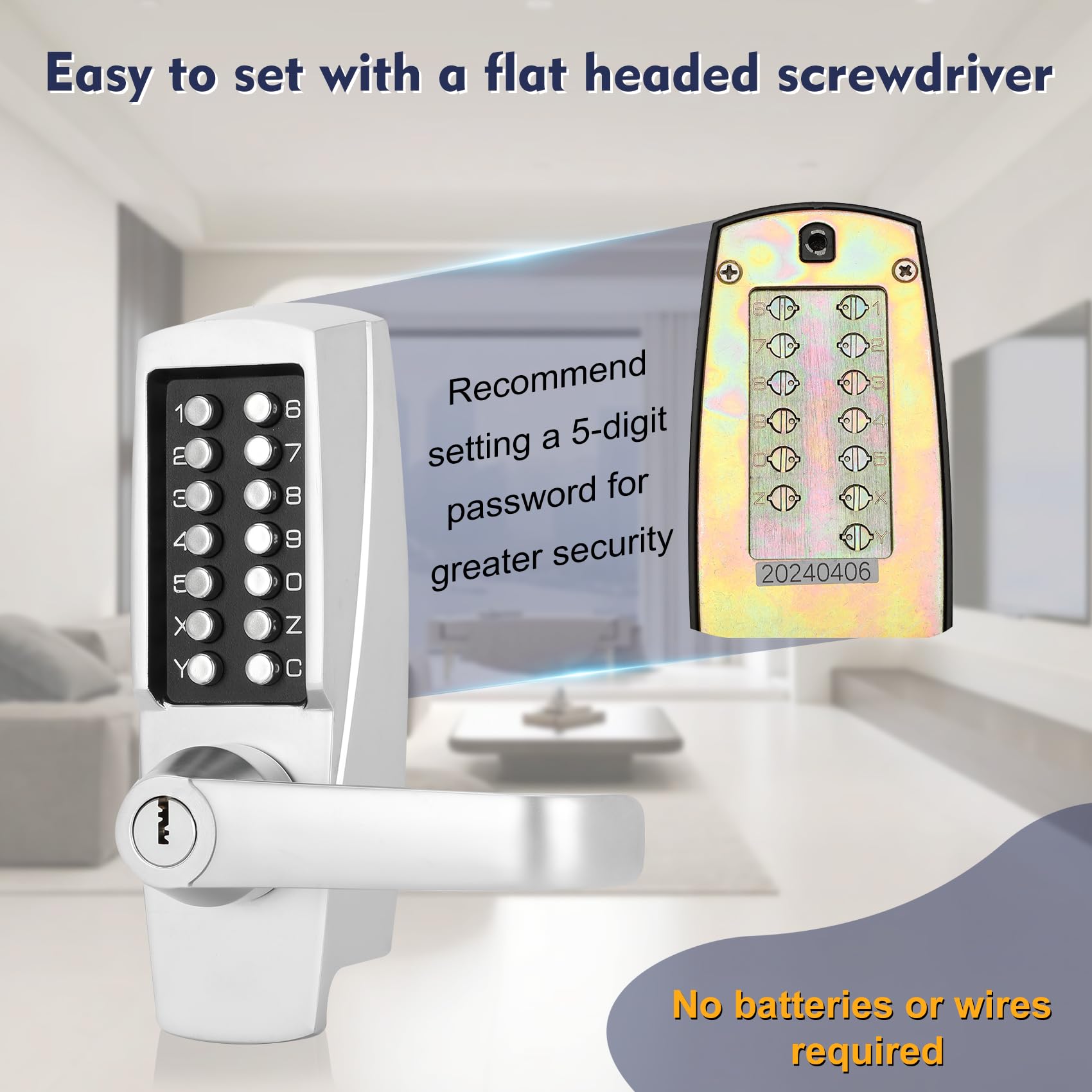 Souyou lock suitable for indoor and outdoor doors