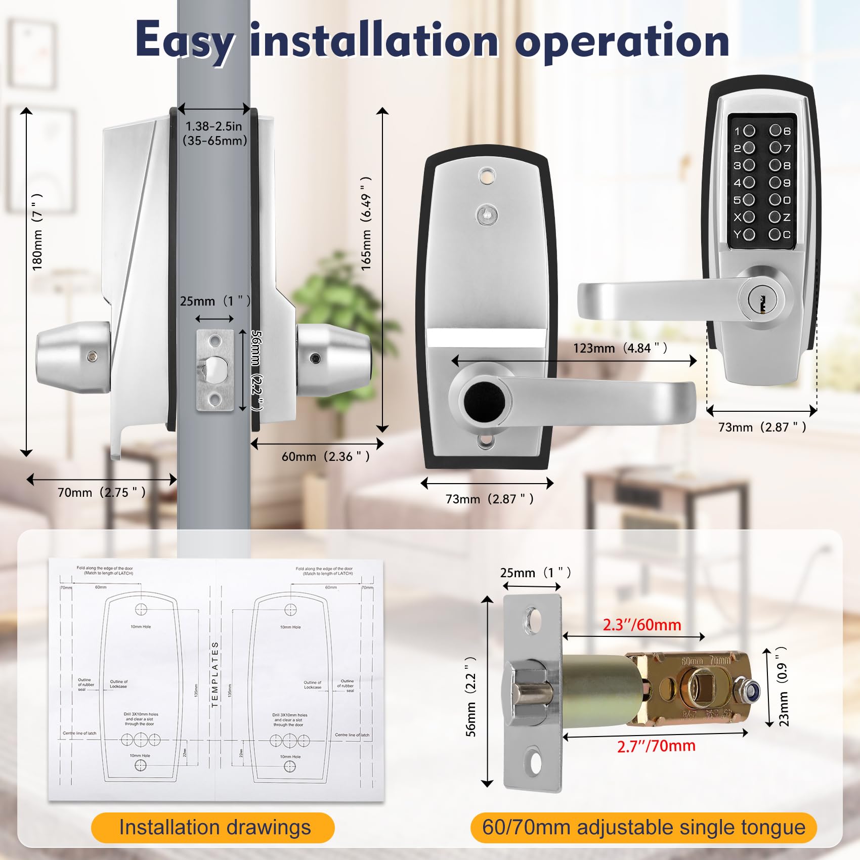 Souyou lock comes with three keys for backup access