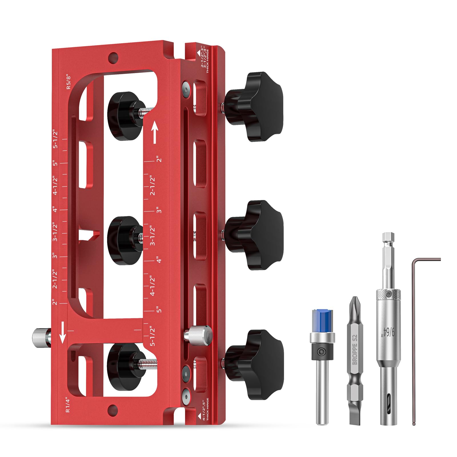 Sowhat door hinge jig aluminum mortiser for 2.5 to 5 inch doors.