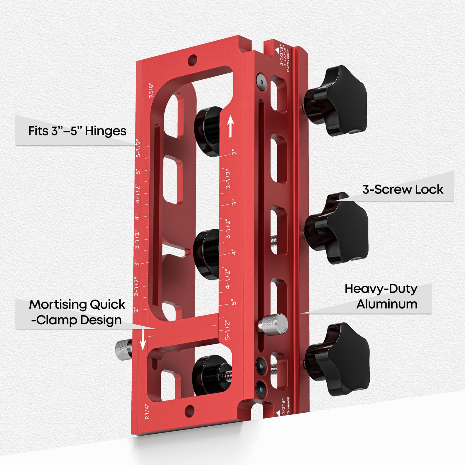 Sowhat hinge jig anodized aluminum delivers durable performance.