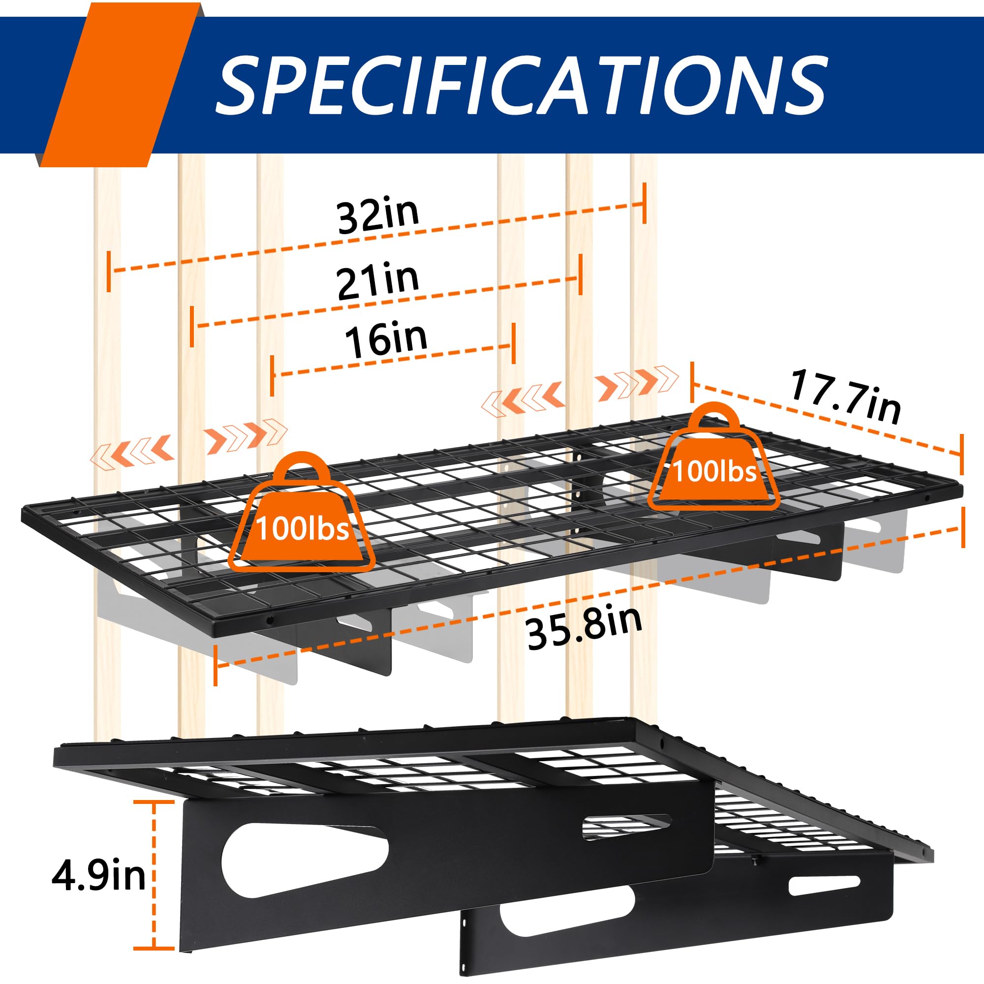 Soywey garage shelving on wall highlights space-saving storage for tools and gear.