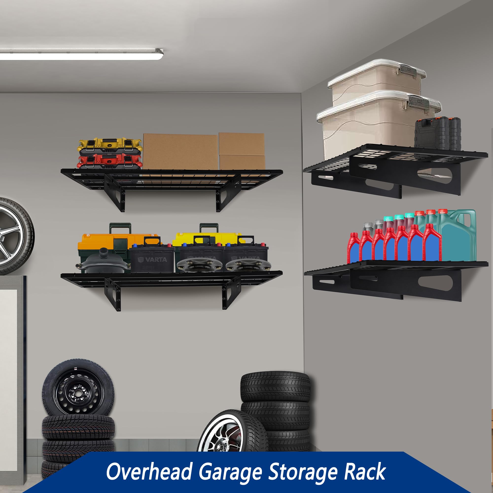 Soywey powder-coated steel finish provides durable, attractive storage for busy garages.