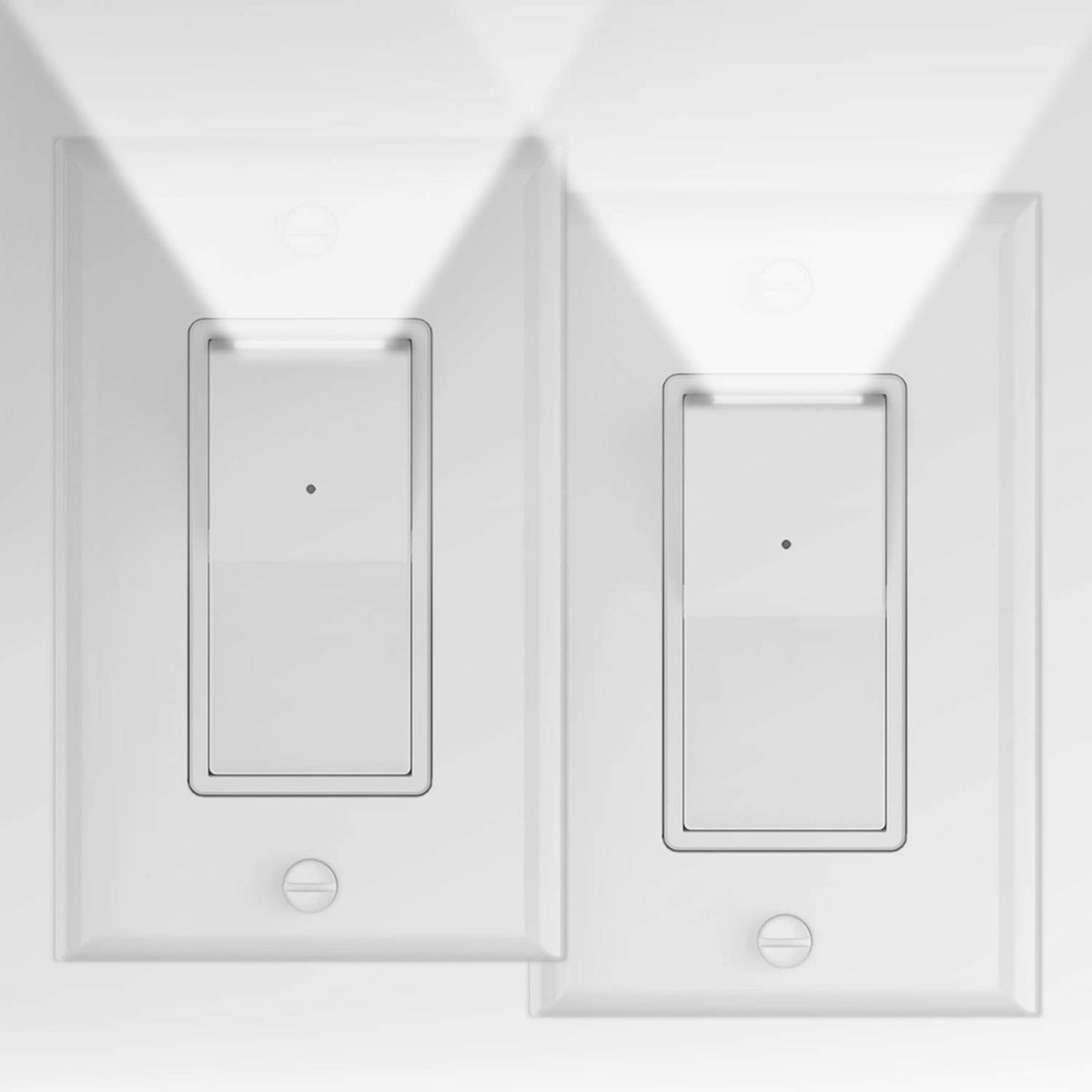 SOZULAMP 2Pack illuminated switch glowing softly for easy night visibility.