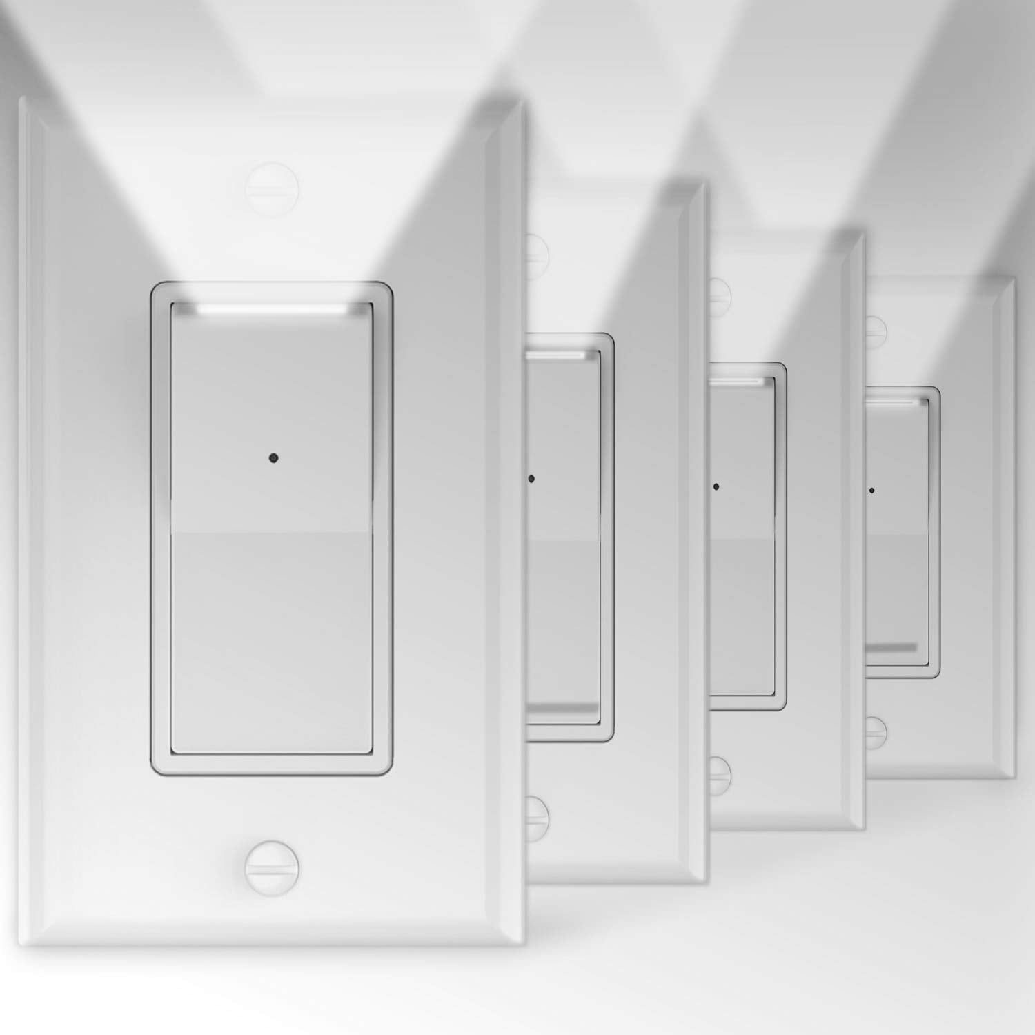SOZULAMP illuminated light switch front view with sleek wall integration