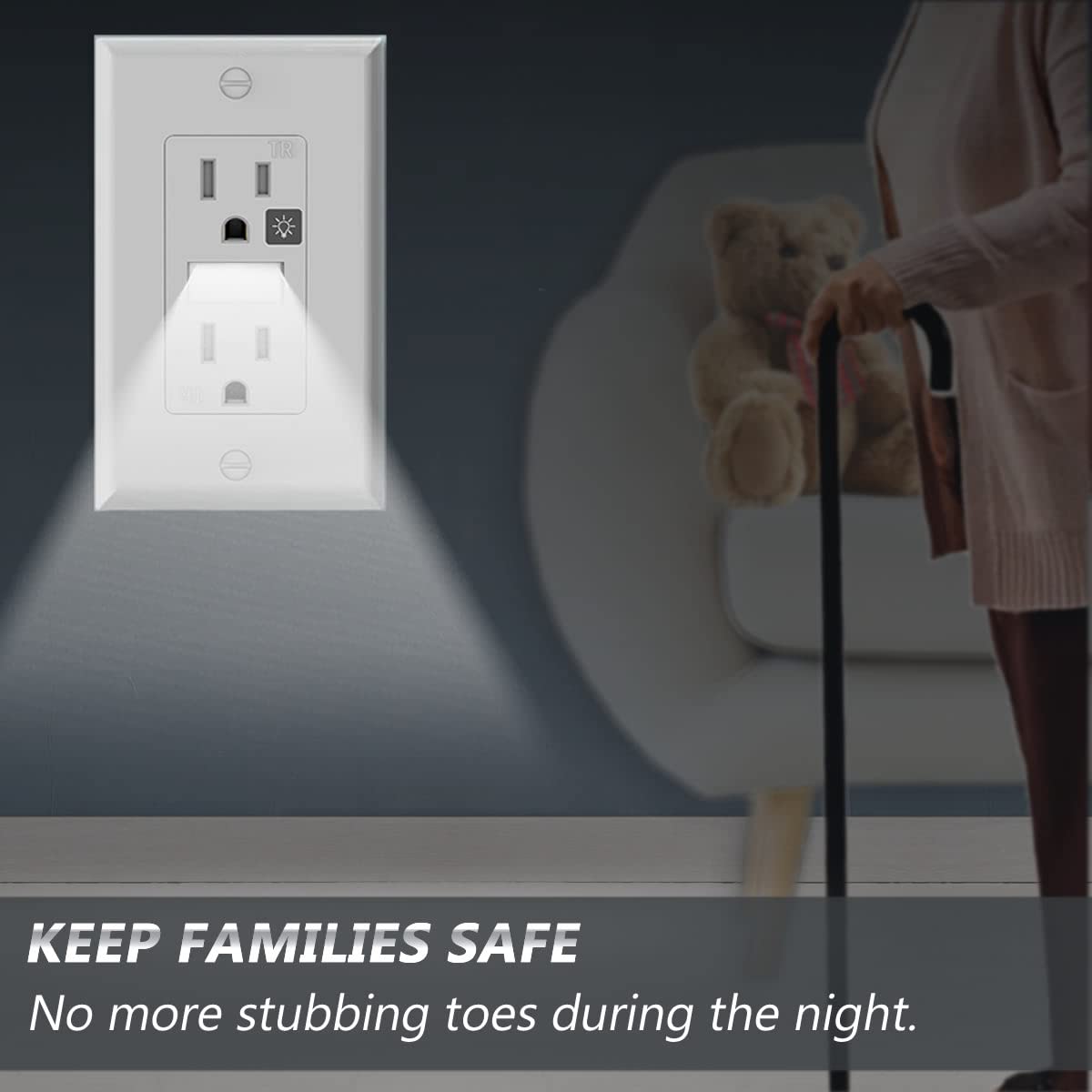 SOZULAMP dusk-to-dawn sensor with LED touch control for automatic illumination