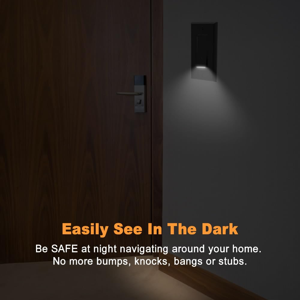 SOZULAMP four-pack black illuminated switches for a cohesive home upgrade.