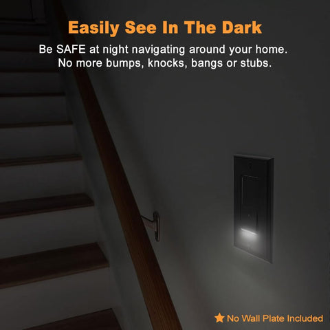 SOZULAMP LED night light indicator on switch for gentle nighttime visibility.