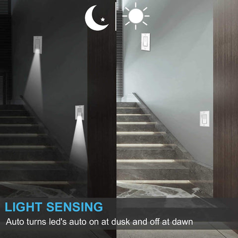SOZULAMP LED night-light switch in hallway provides gentle guidance.