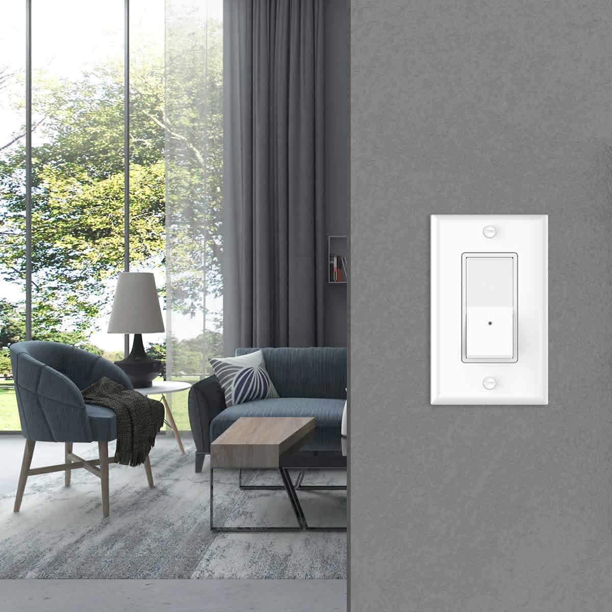 SOZULAMP minimalist wall switch design adds modern style.