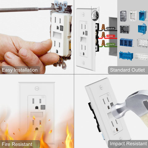 SOZULAMP two-pack outlet installation step visual for quick replacement