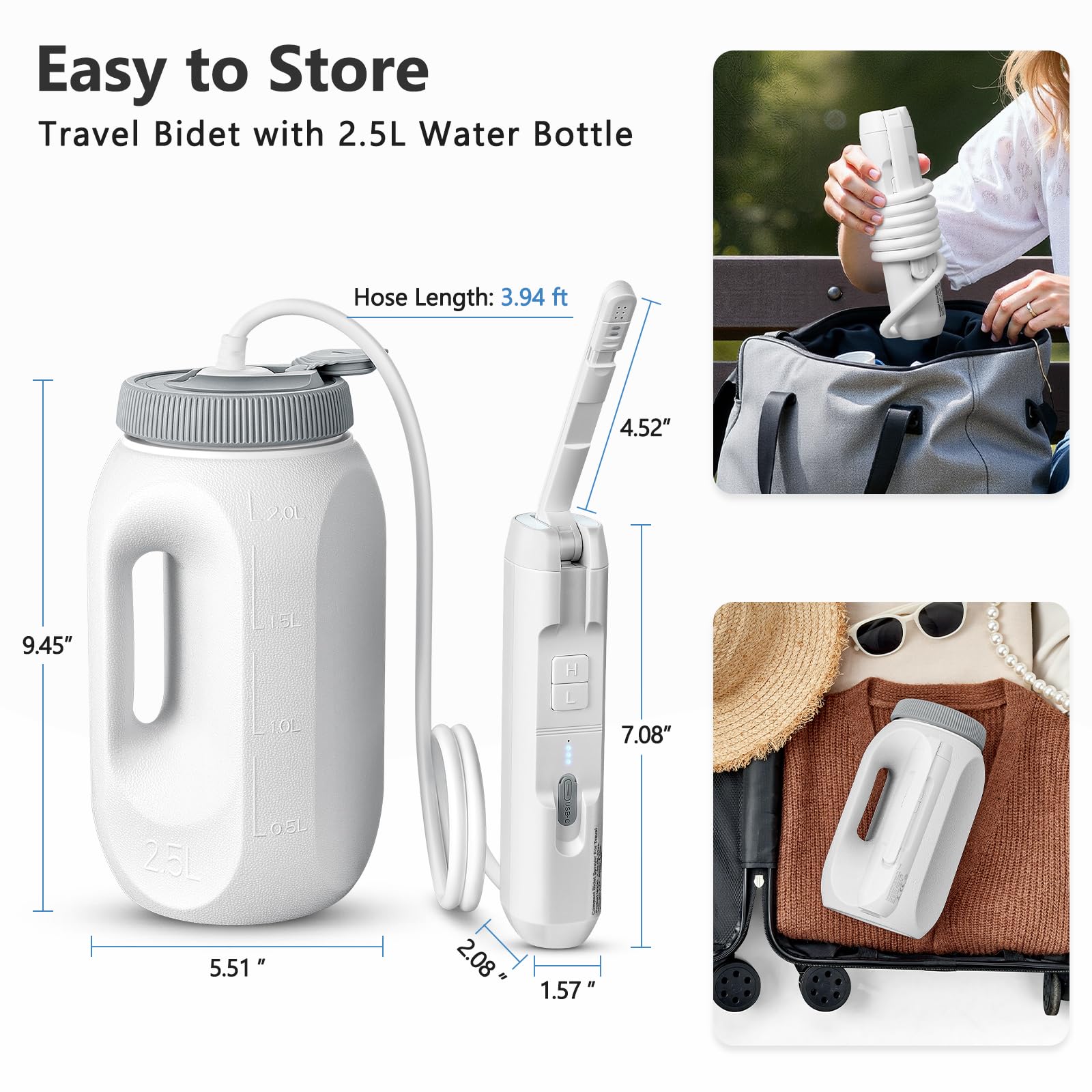 SPACEREST Bidet is ideal for home, hotel, or camping use on the go.