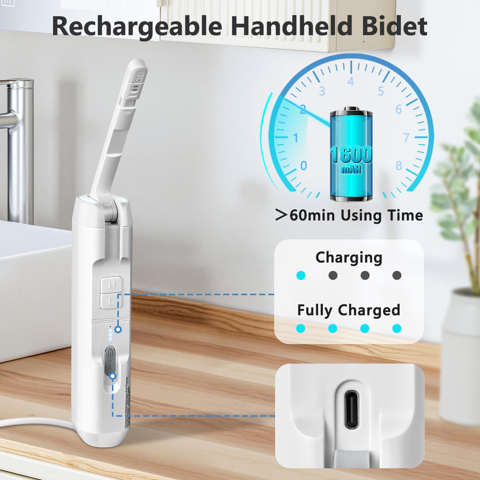 SPACEREST Bidet sliding nozzle cover simplifies switching wash modes.
