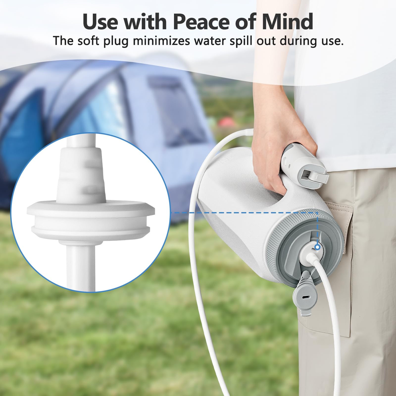 SPACEREST Bidet includes a 2.5L reservoir for extended cleansing sessions on the go.