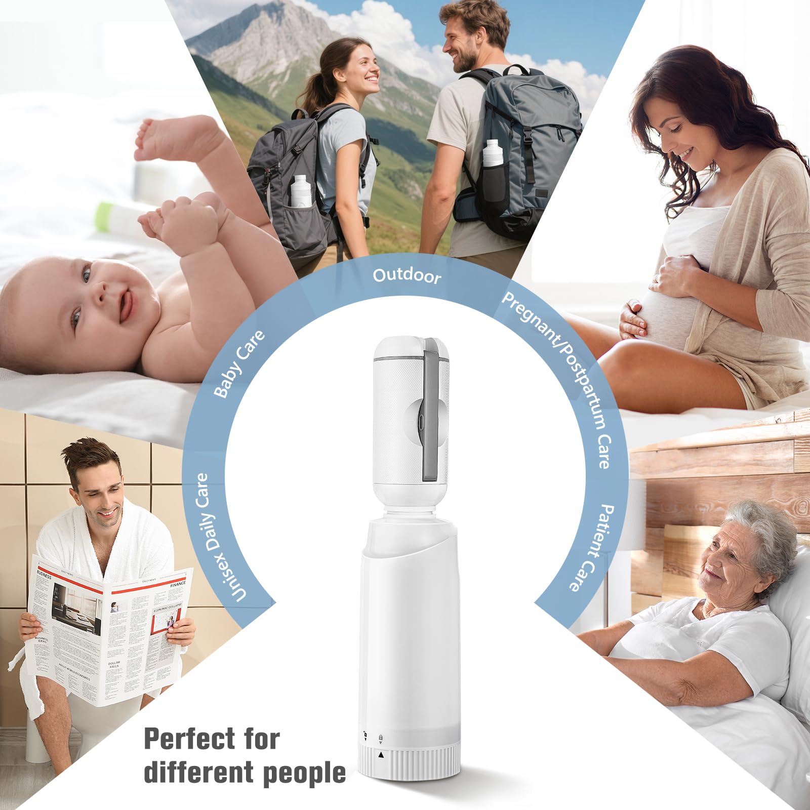 SPACEREST large 360ml capacity minimizes refills during trips.